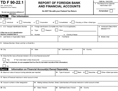 Foreign Bank and Financial Account Reporting Must Be Electronic